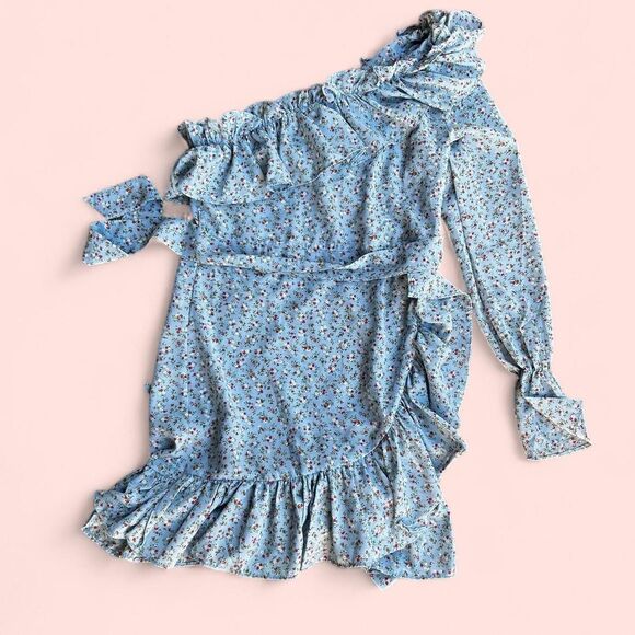 Blue Asymmetrical floral dress from Nasty Gal - Picture 5 of 6